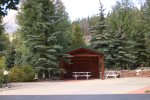 Blue River RV Site 348 with Picnic Shelter 
